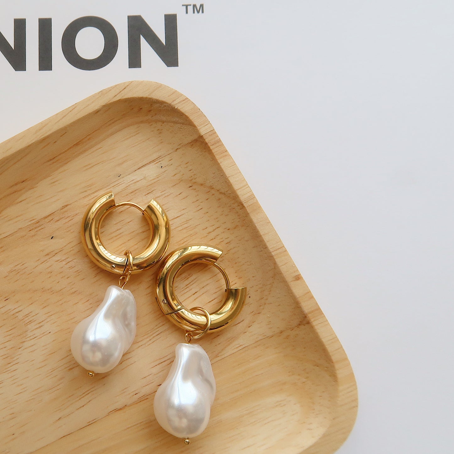 Chunky Baroque Pearl Earrings
