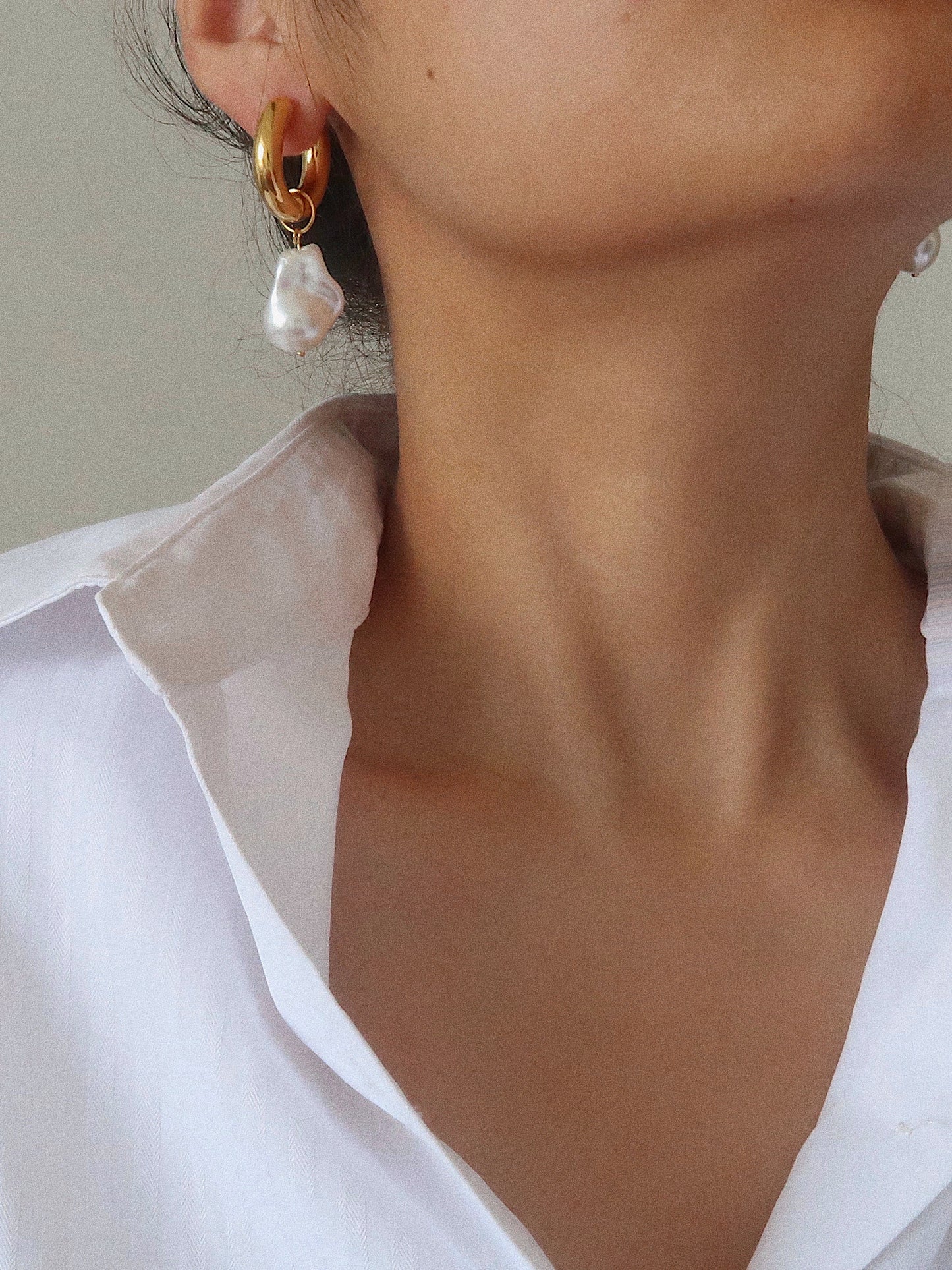 Chunky Baroque Pearl Earrings