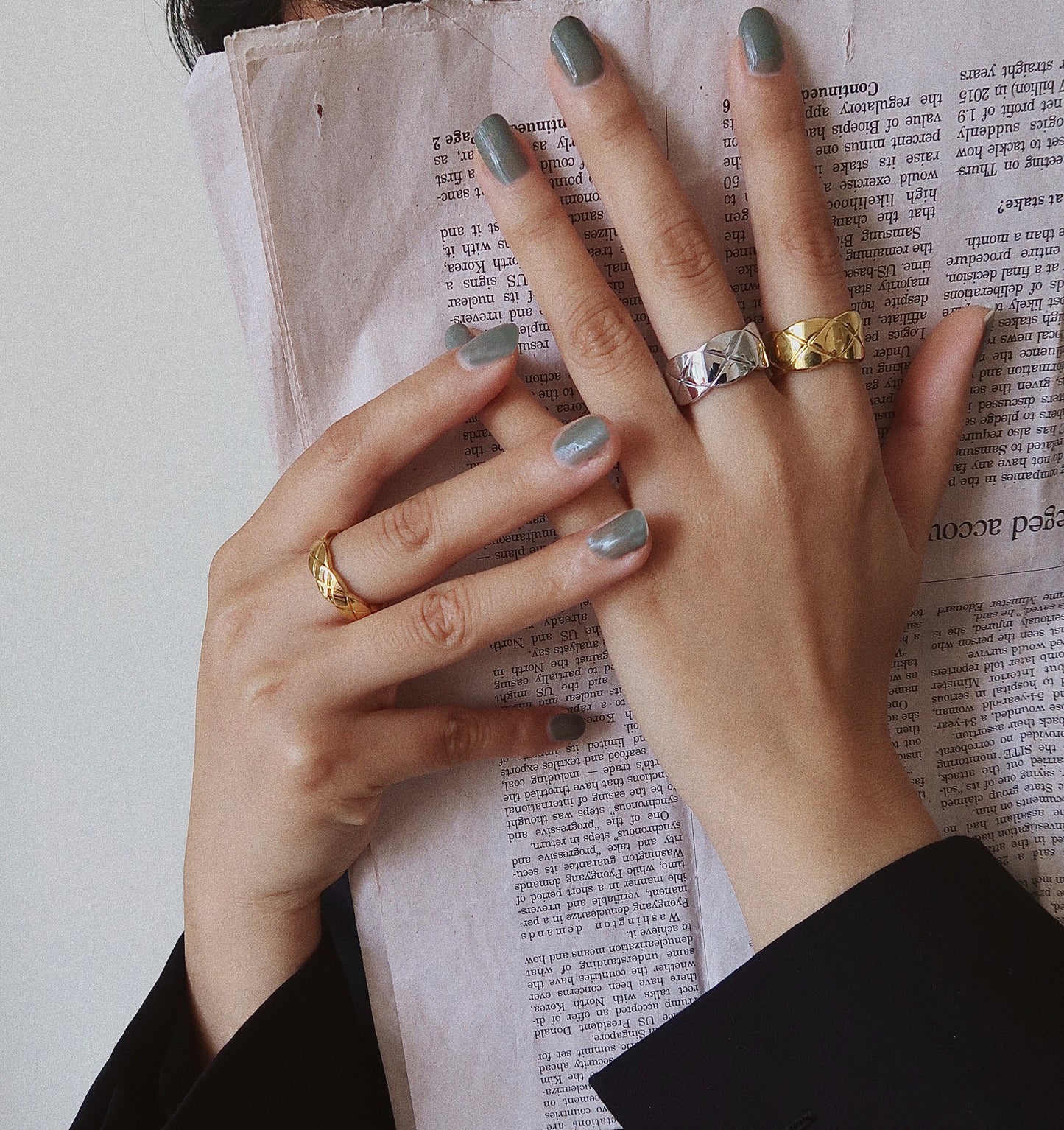 Silver Waffle Ring