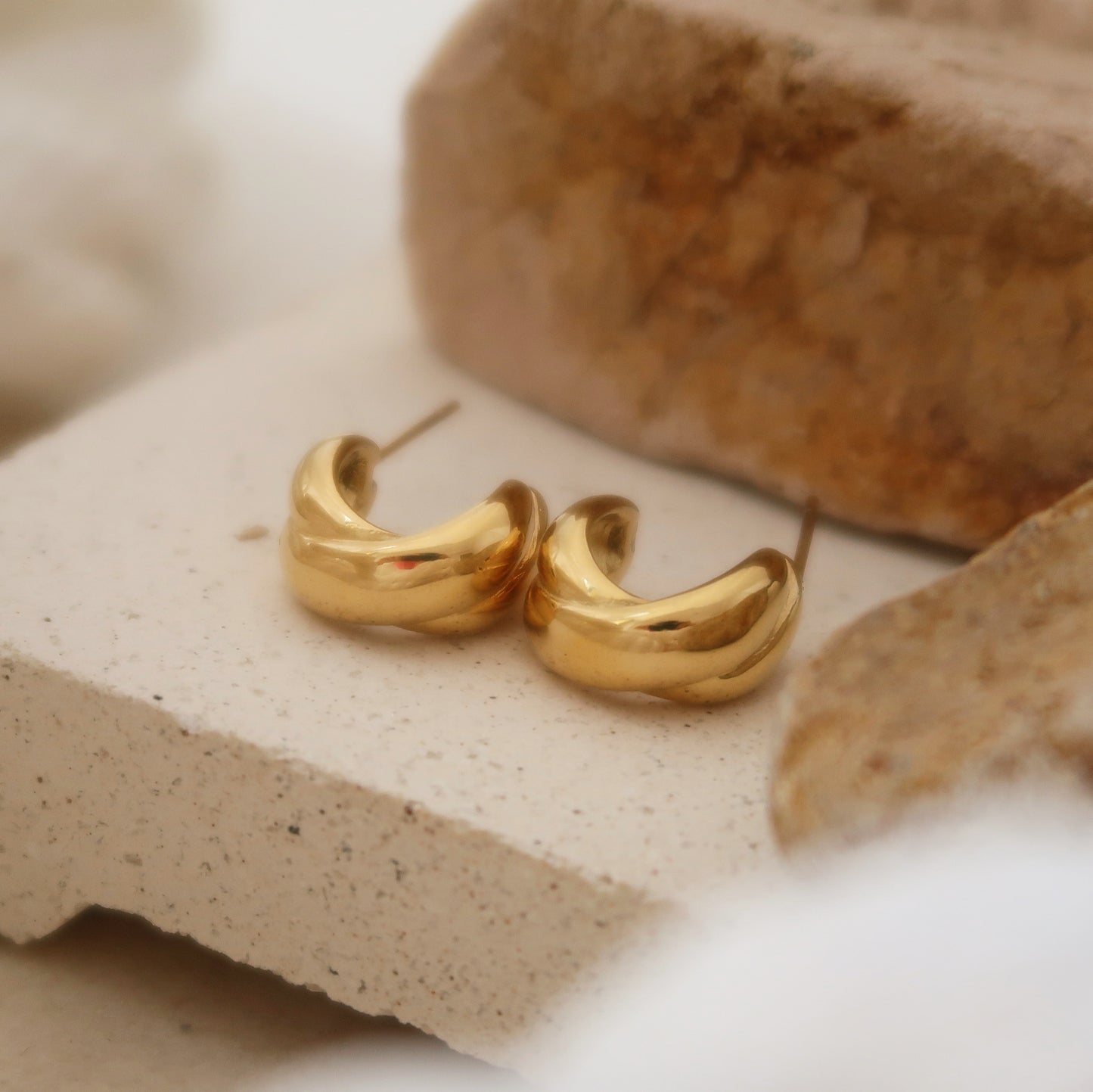 Gold Huggie Hoops