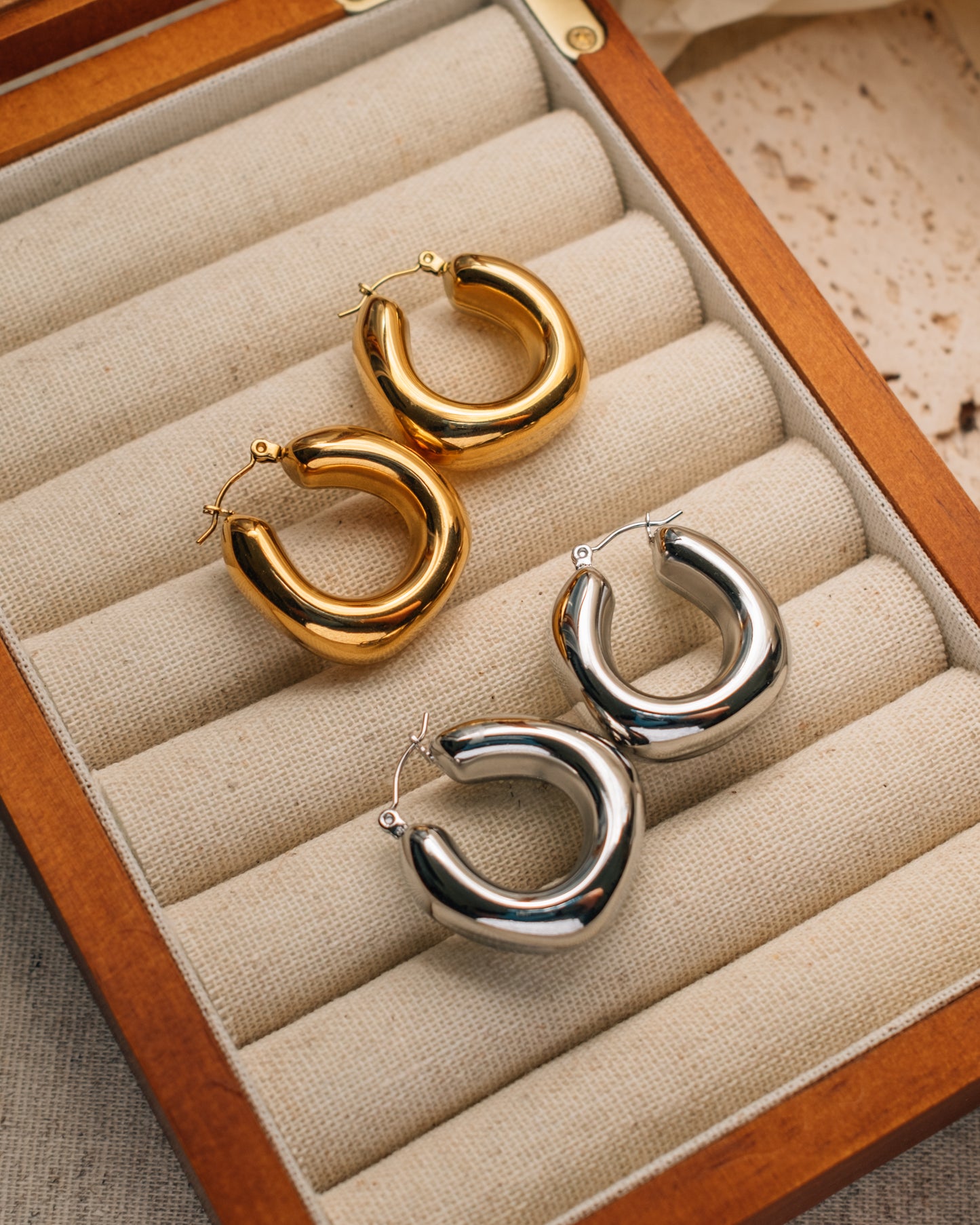 Bold Square Hoop Earrings