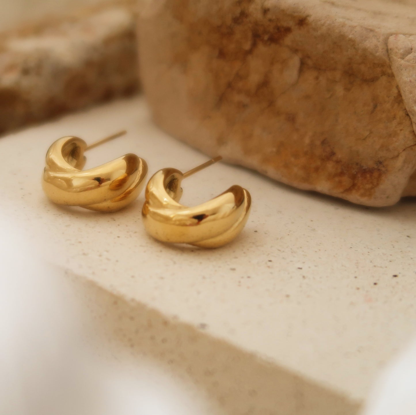 Gold Huggie Hoops