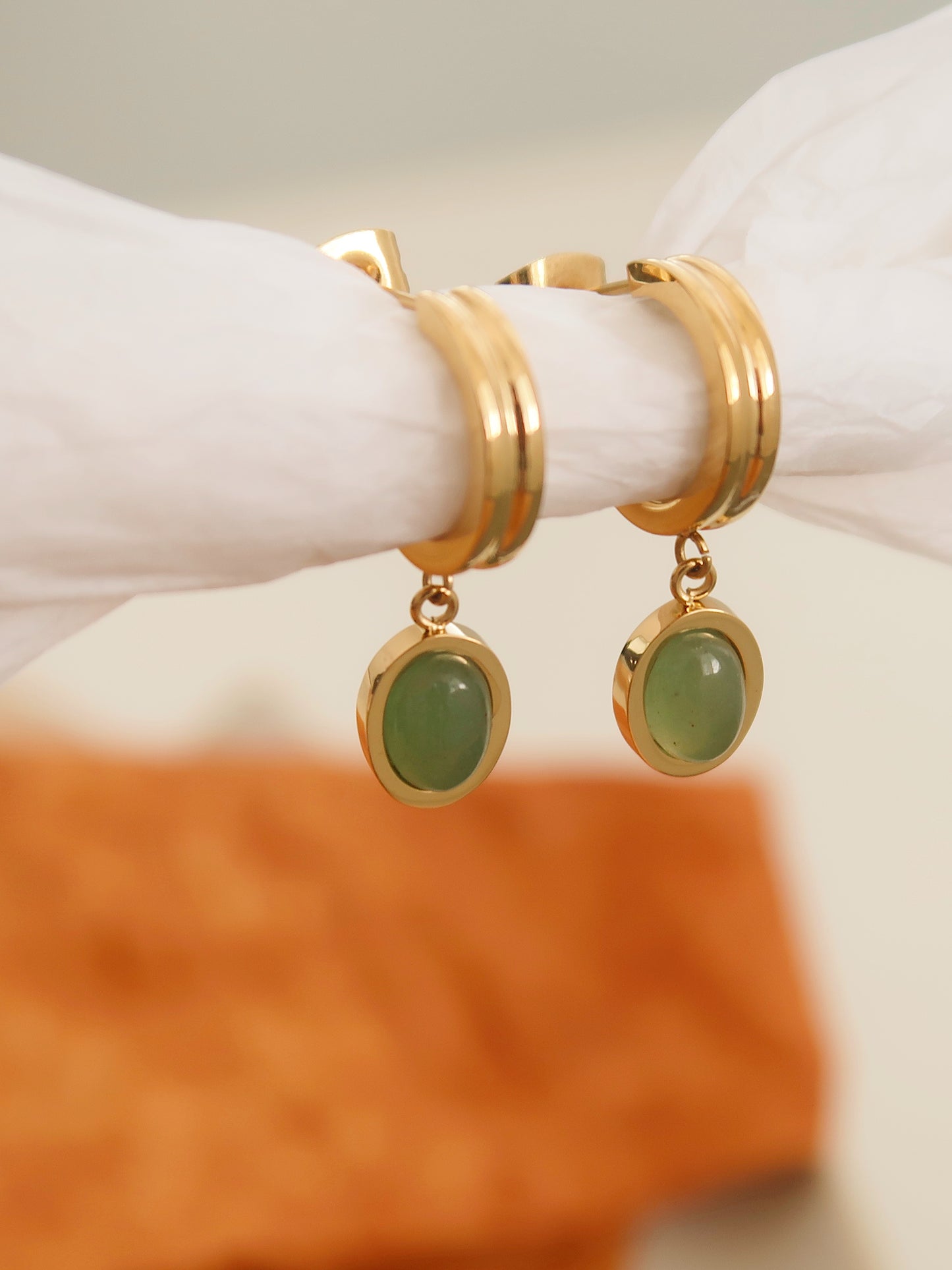 Jade Drop Earrings