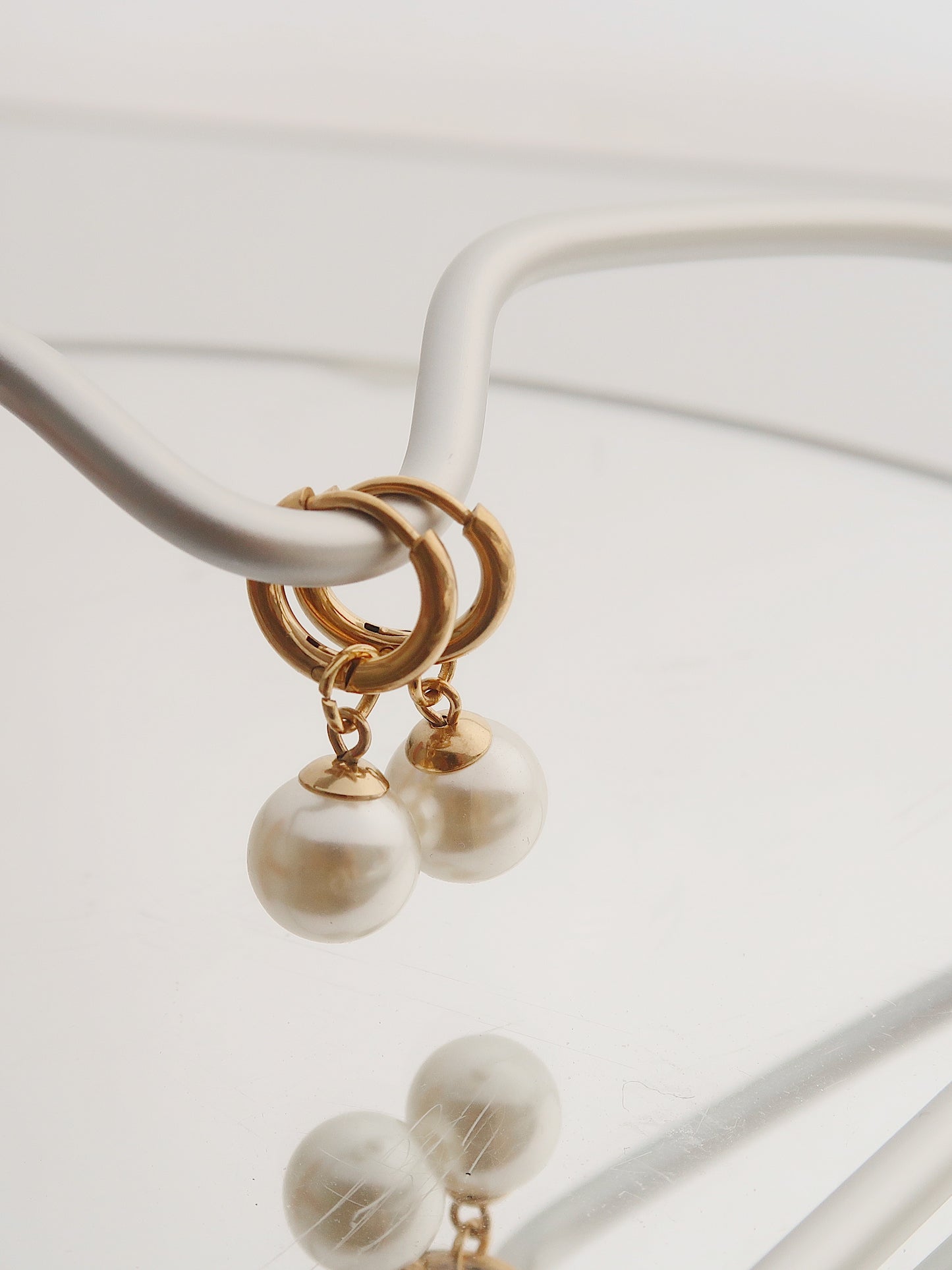 Minimalist Pearl Drop Earrings