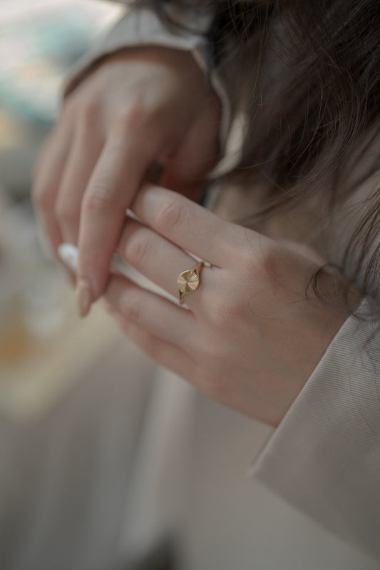 Gold Sunbeam Ring