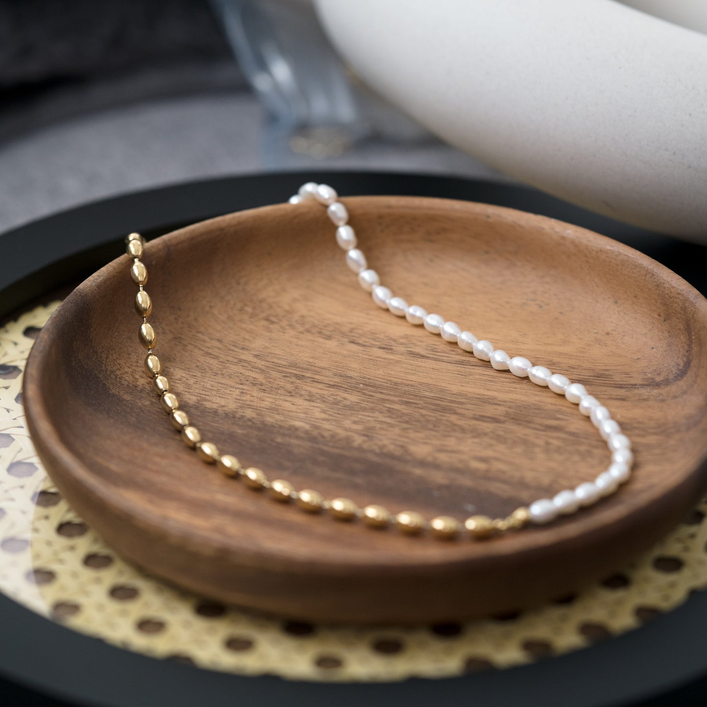 Beaded Pearl Necklace