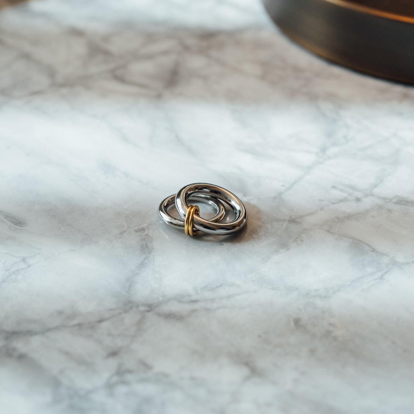 Duo Silver Band Ring