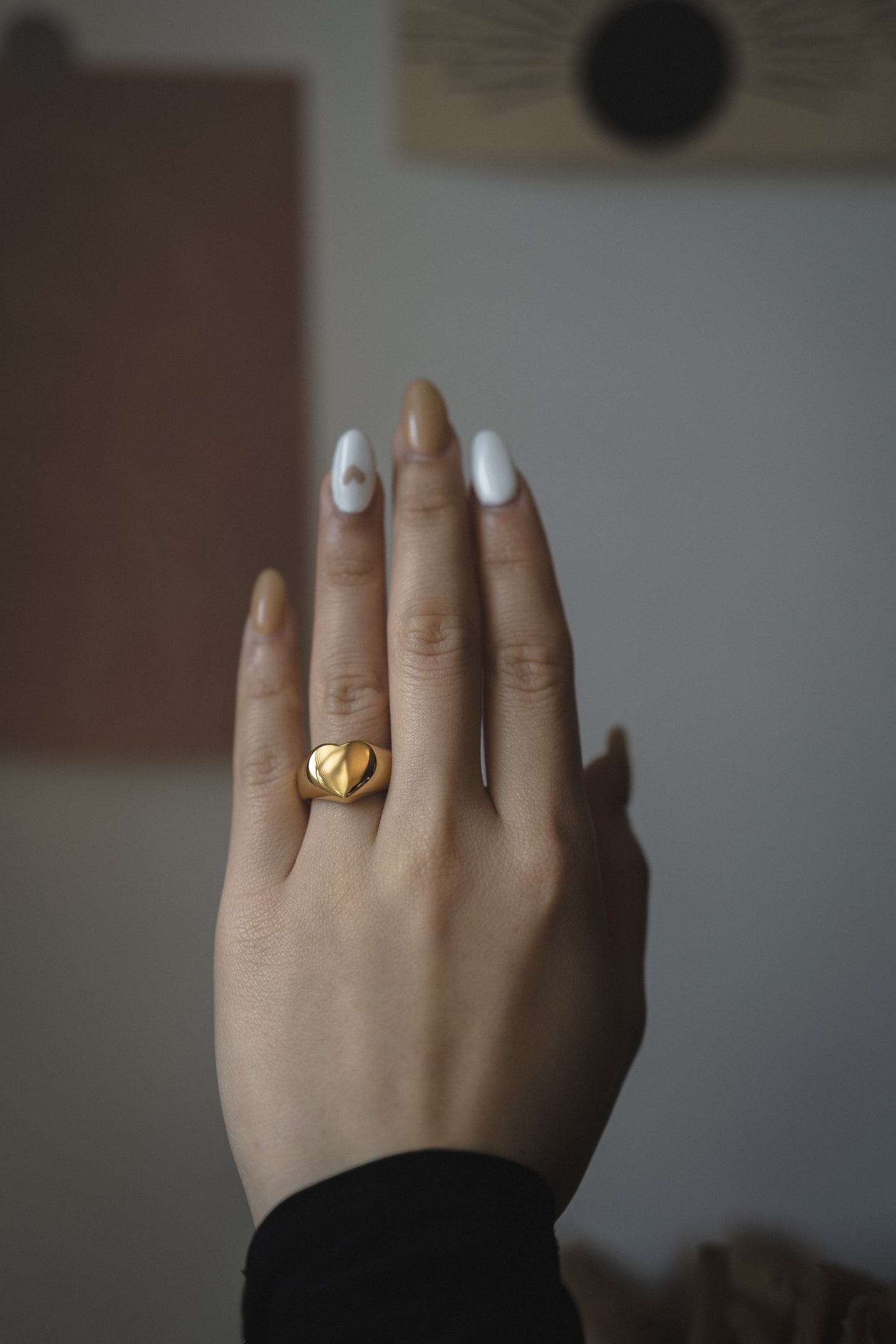 Chunky Heart Signet Ring