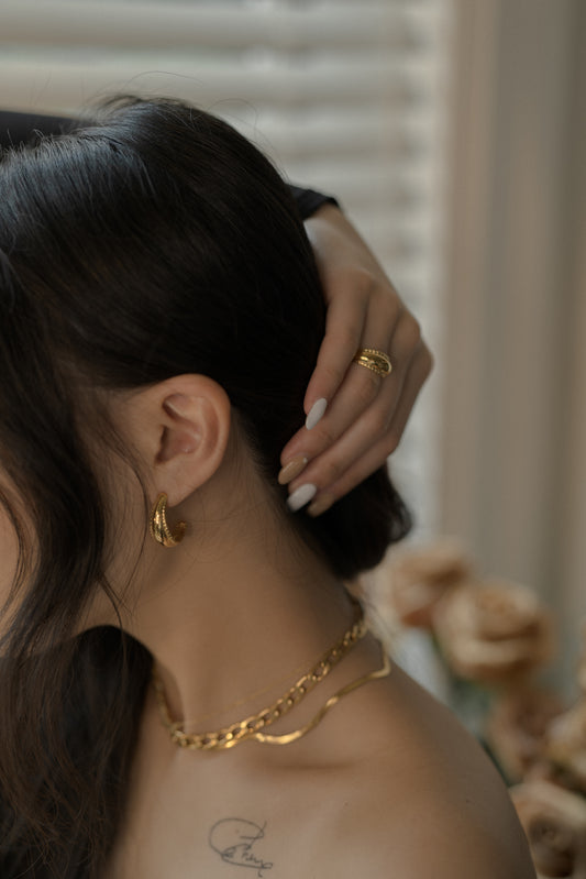 French Style Gold Hoops