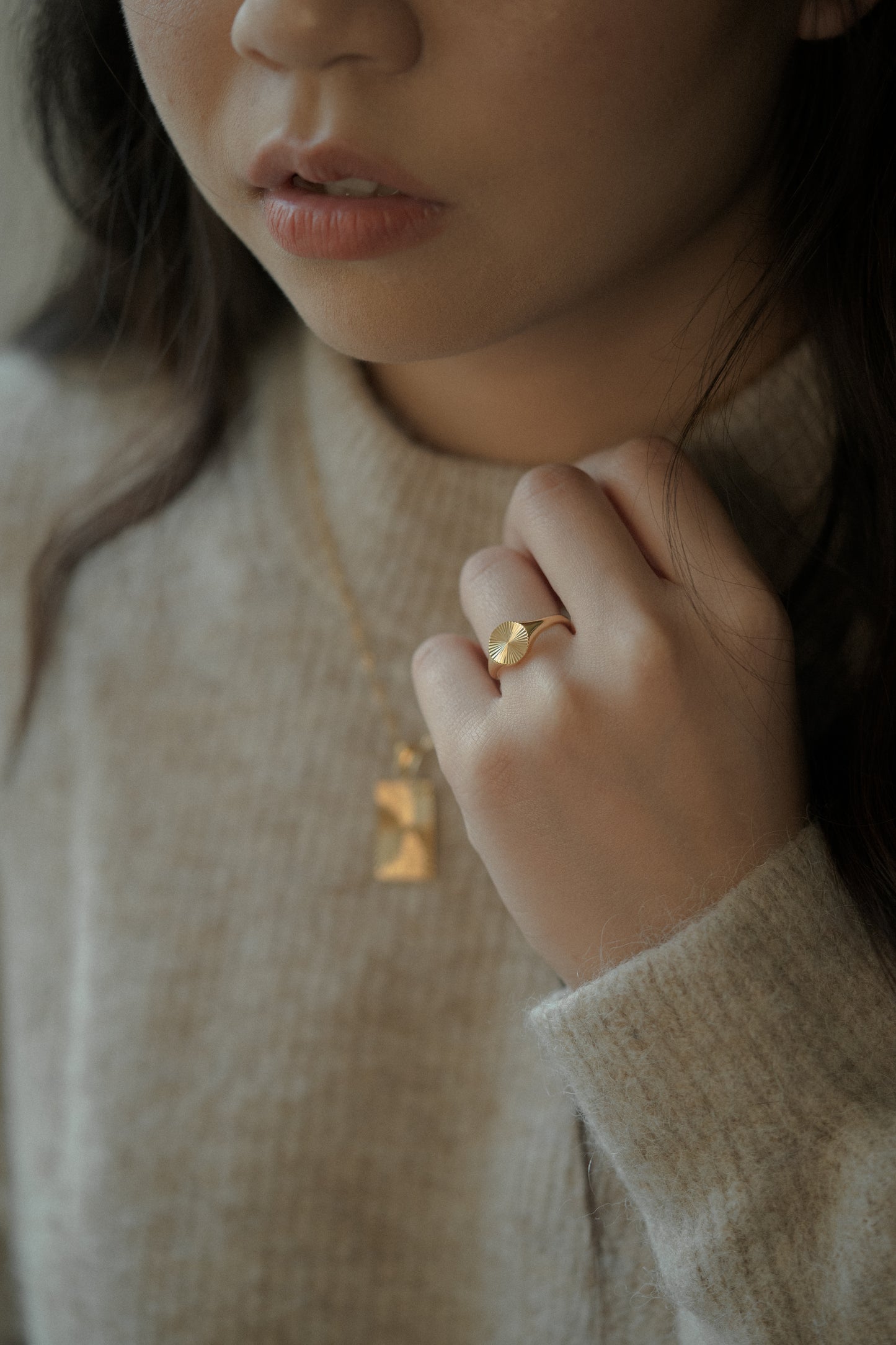 Gold Sunbeam Ring