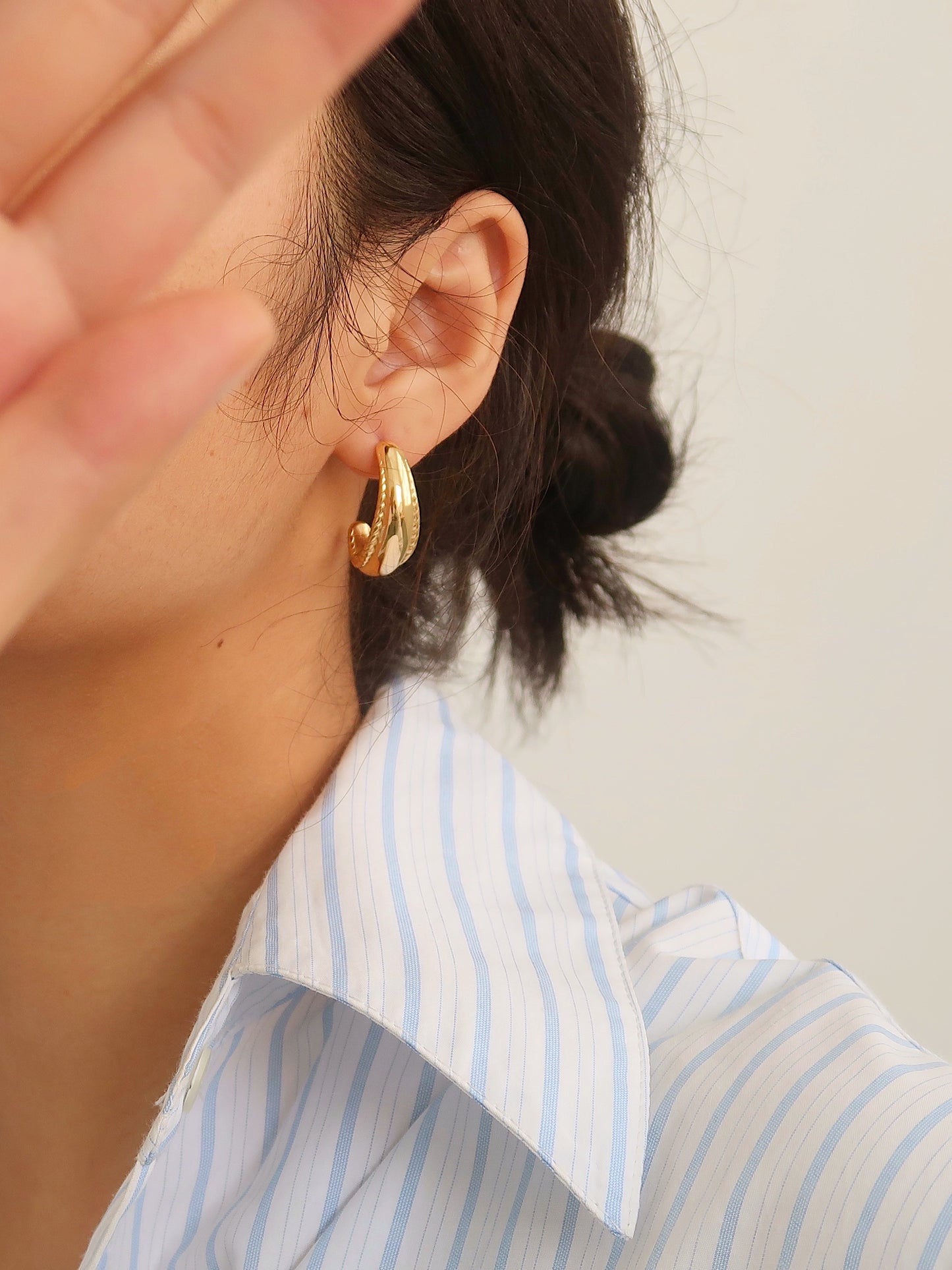 French Style Gold Hoops