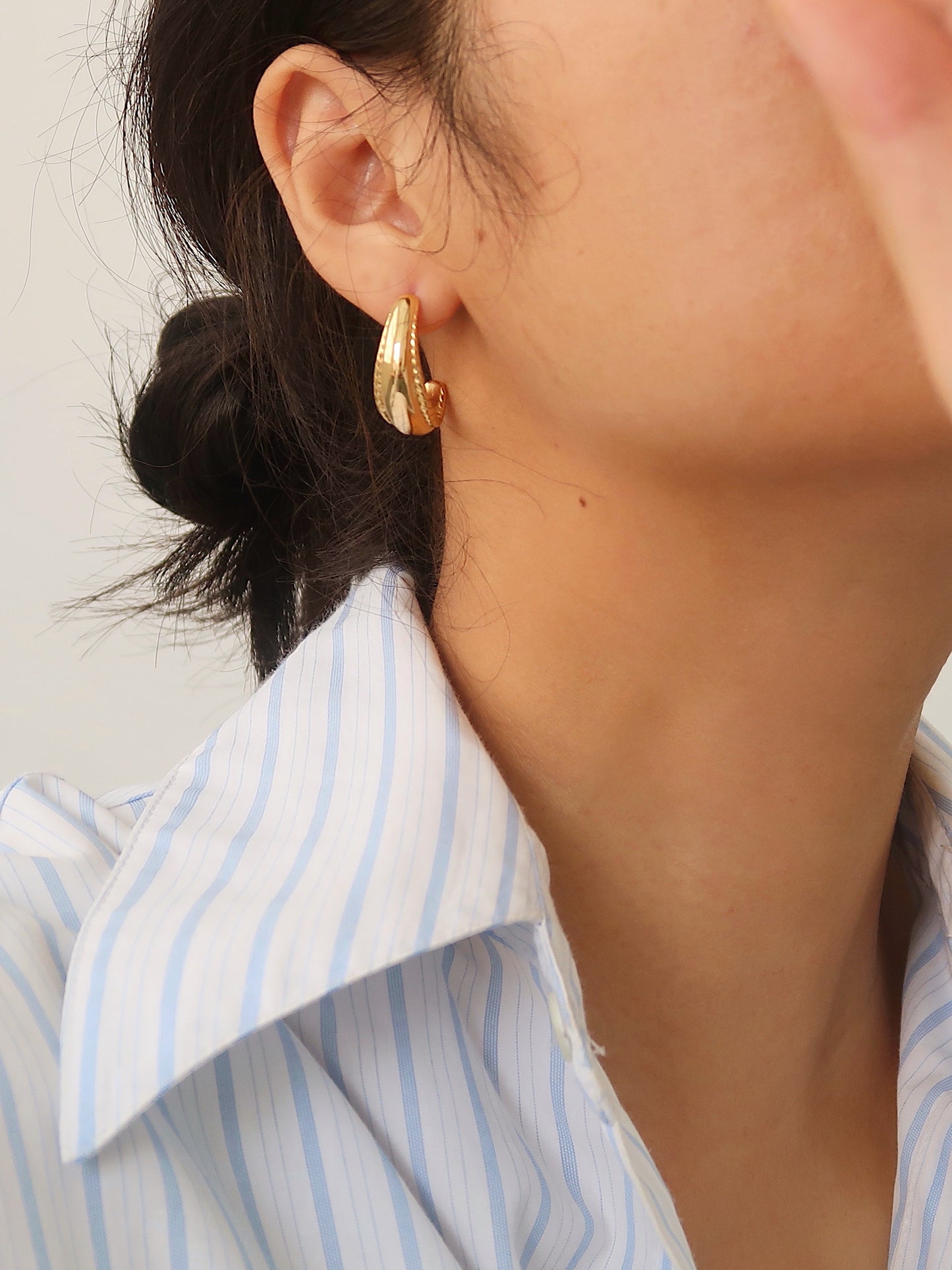 French Style Gold Hoops