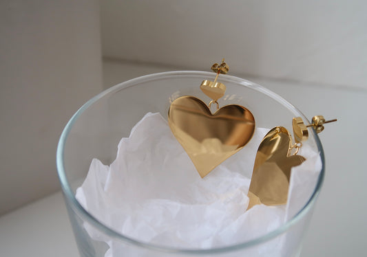 Party Gold Heart Earring