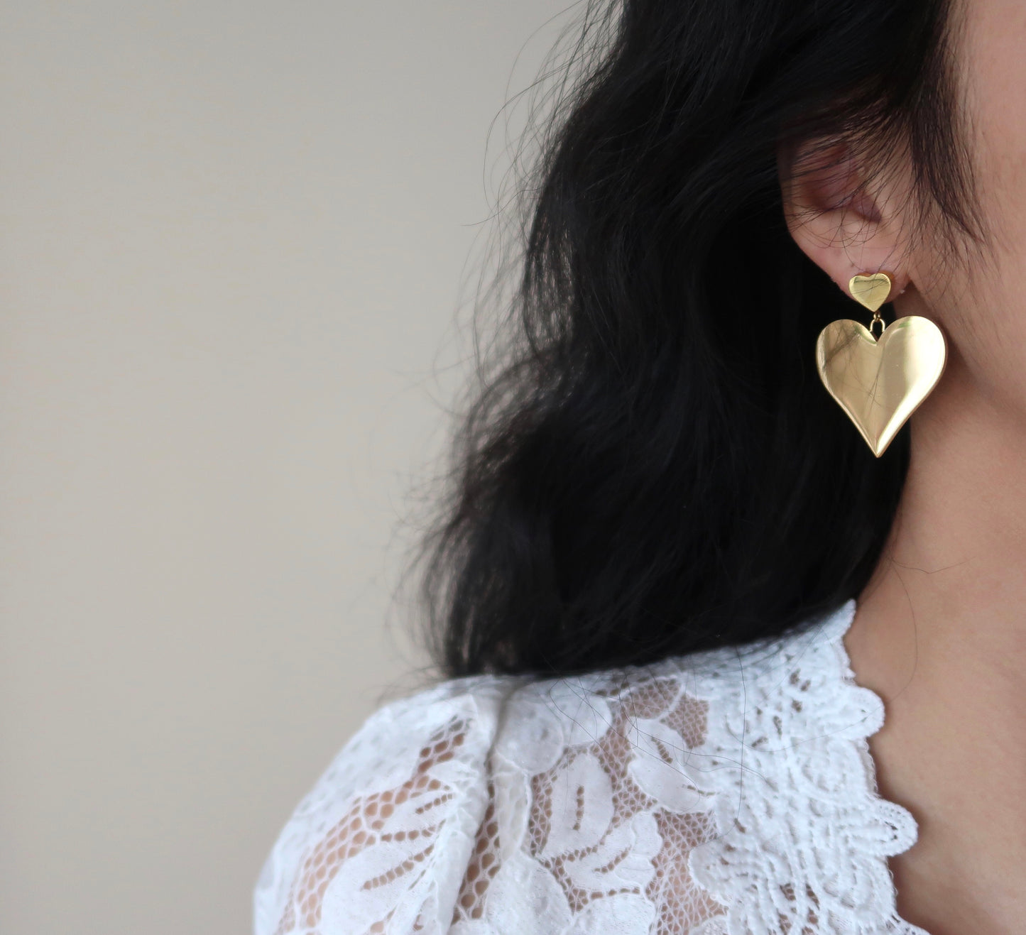 Party Gold Heart Earring