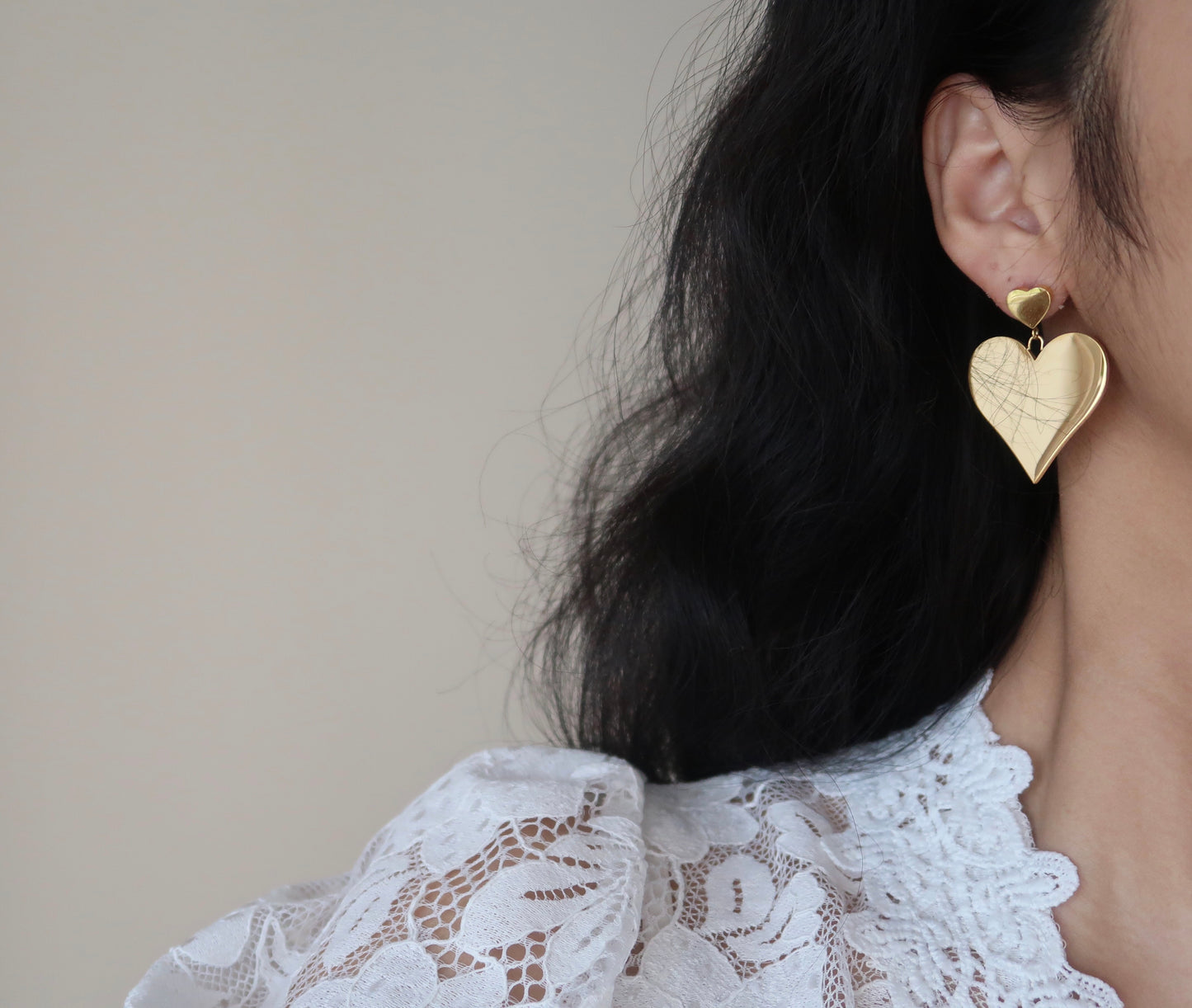 Party Gold Heart Earring