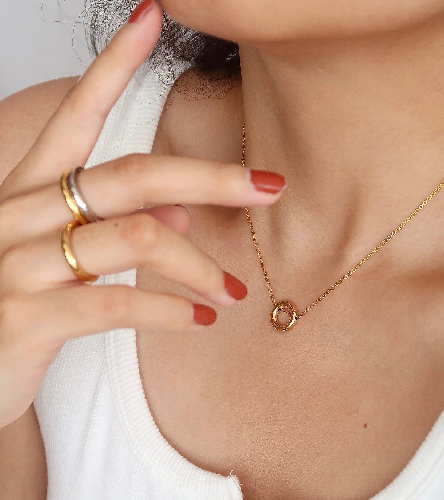 Gold Circle Necklace