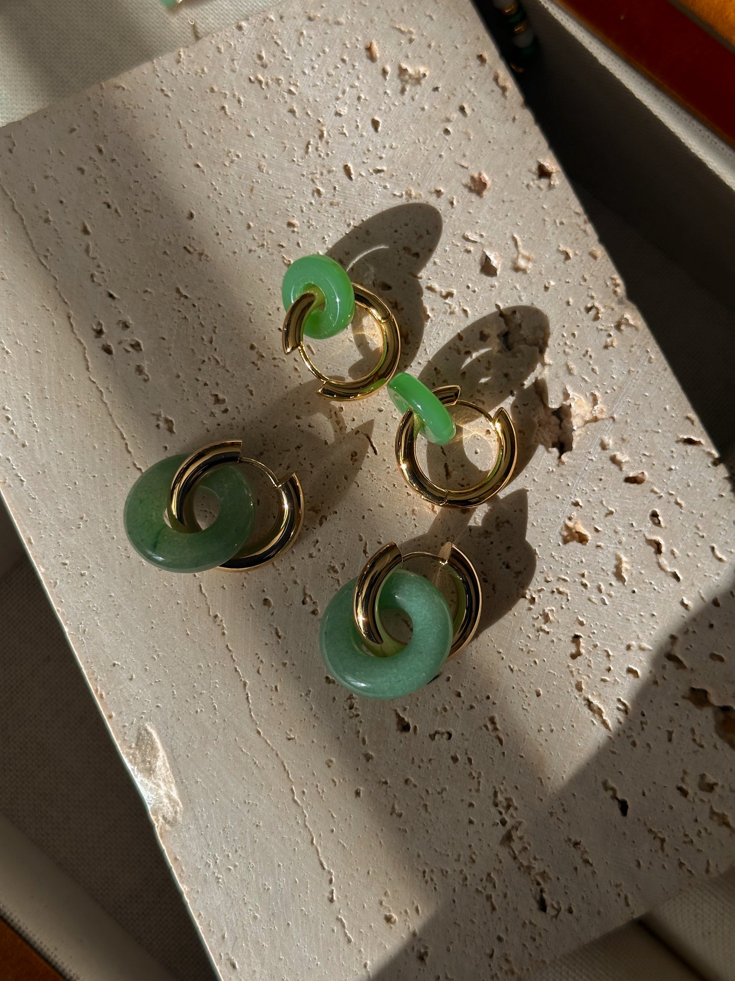 Mini Jade Hoops