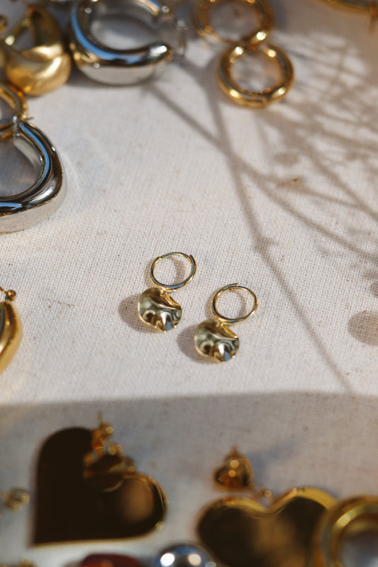 Gold Vermeil Circle Disc Earrings