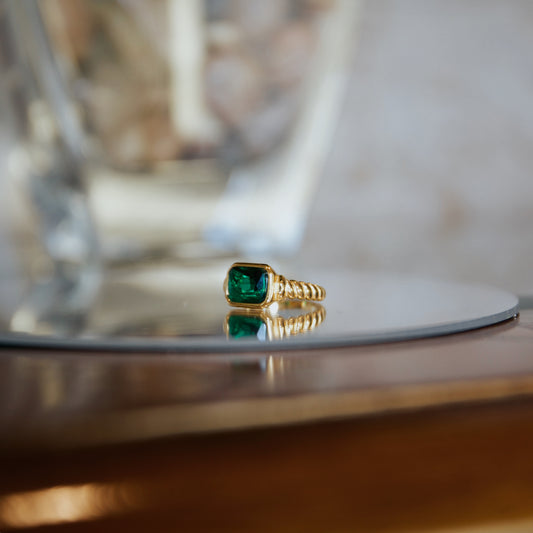 May Birthstone Gemstone Ring