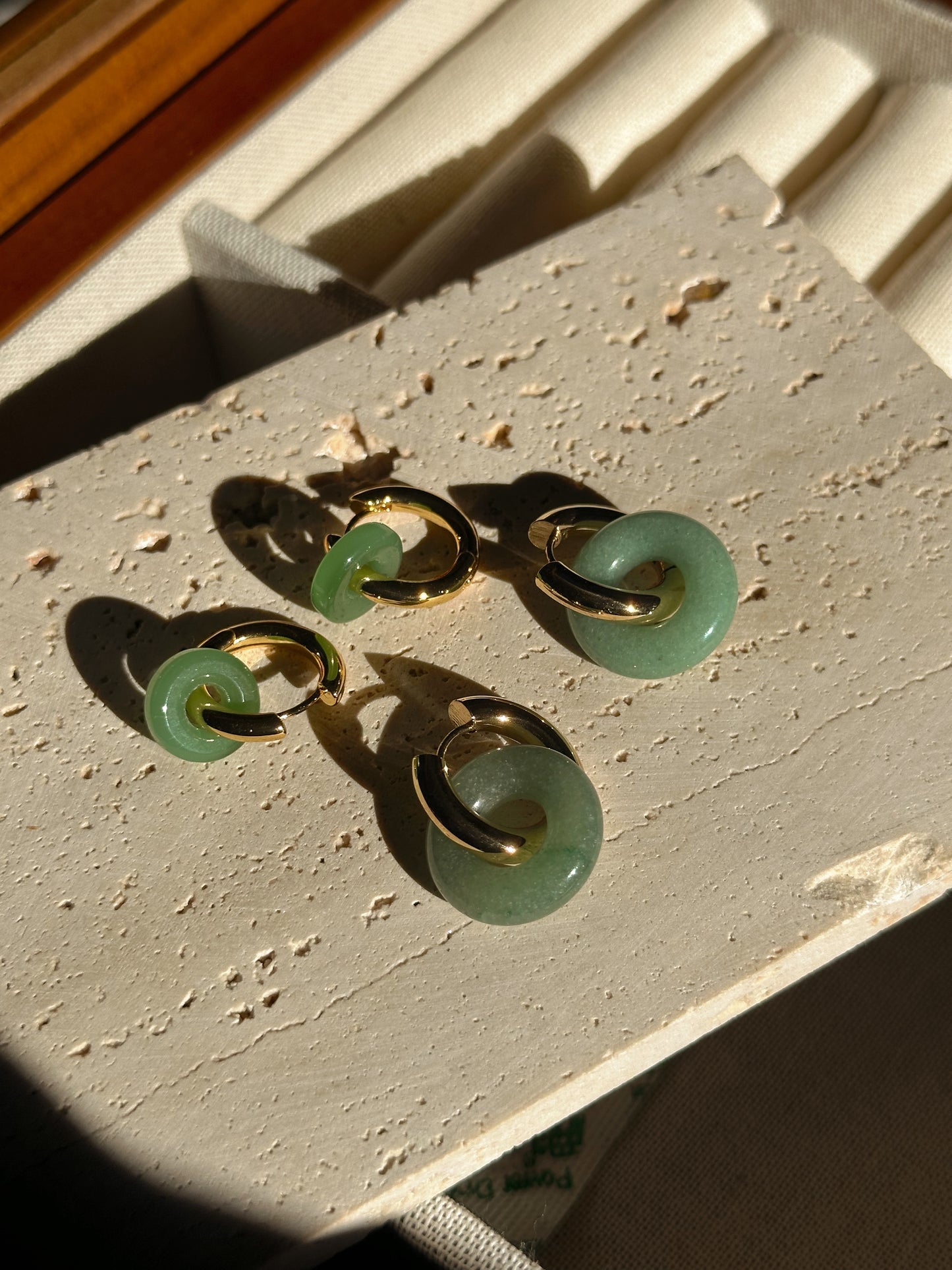 Mini Jade Hoops