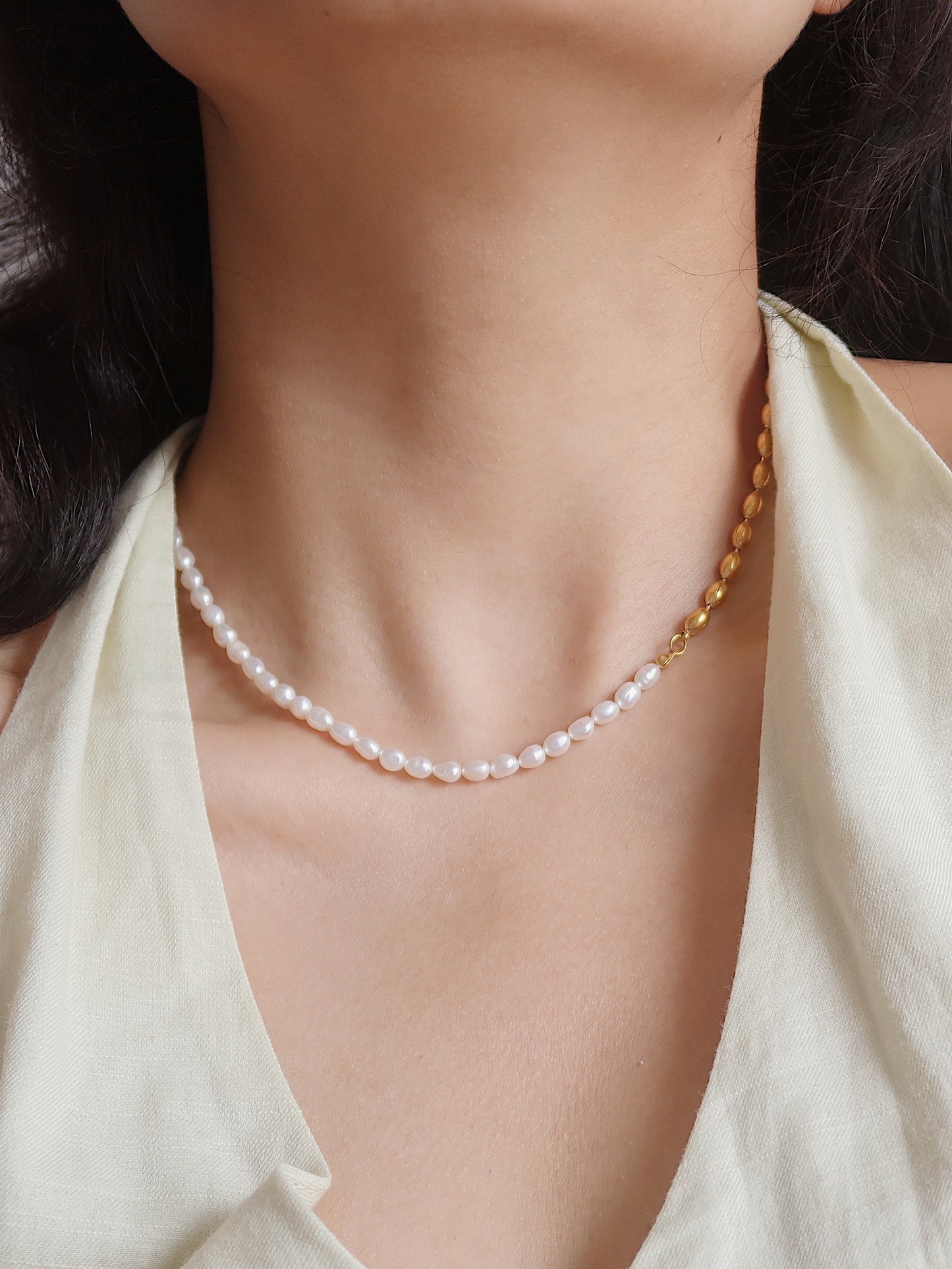 Beaded Pearl Necklace