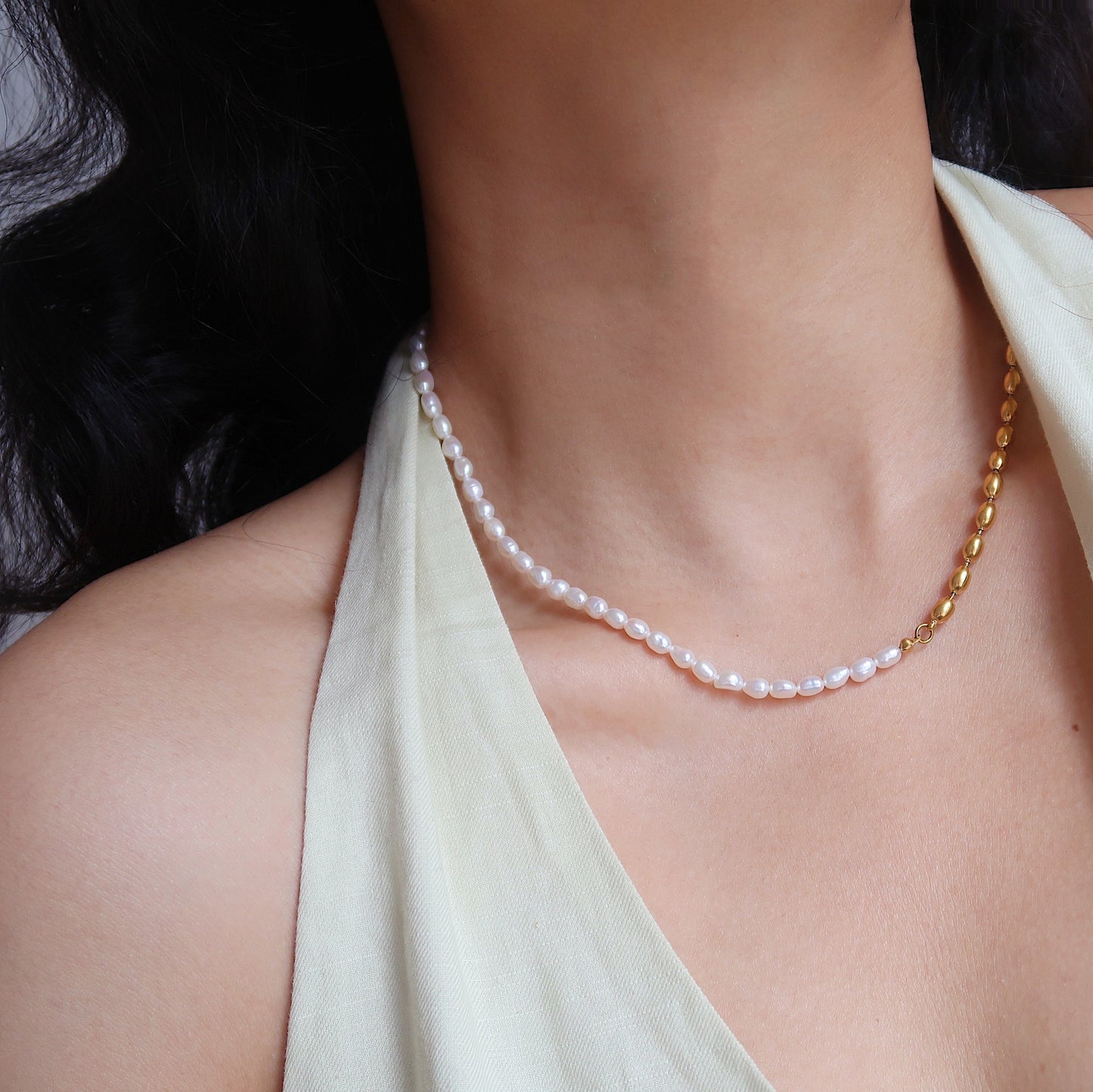 Beaded Pearl Necklace